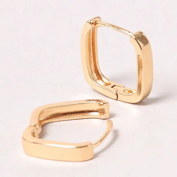 14K Gold-Dipped Square Hoop Earring