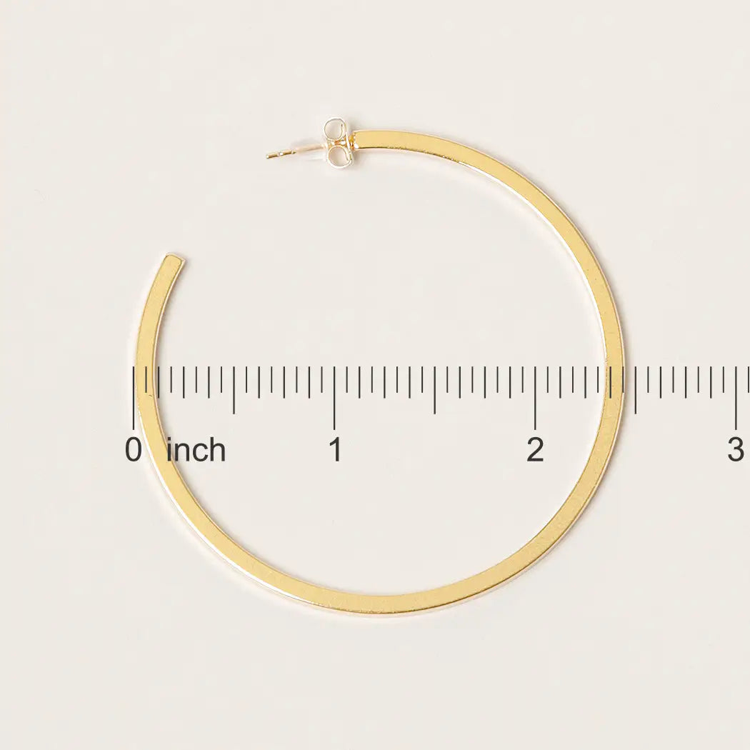 14K Gold-Dipped Hoop Earrings