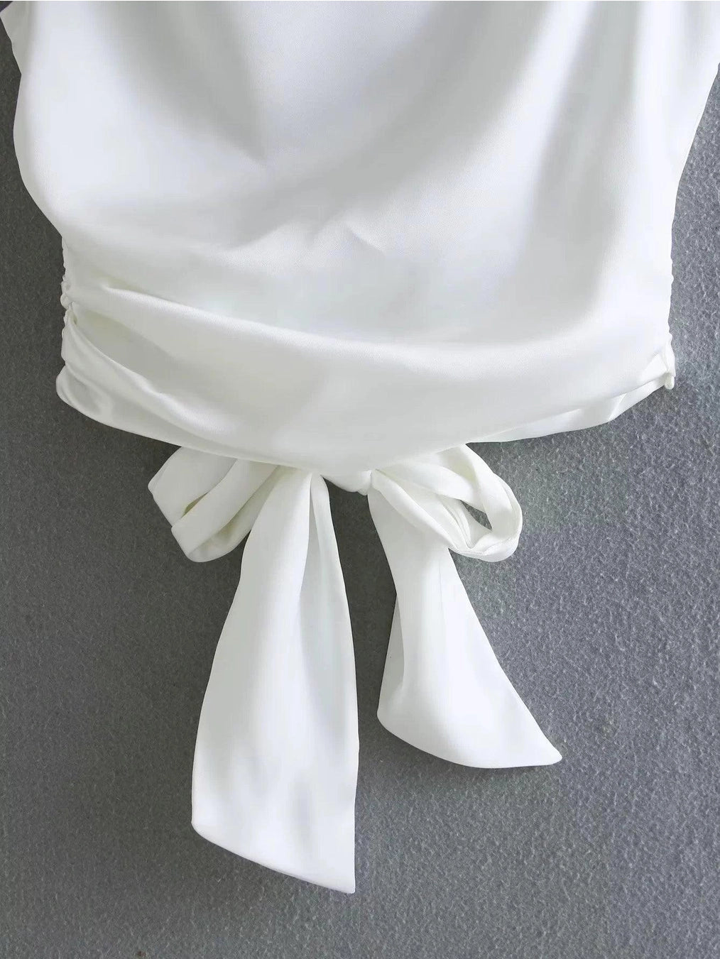 Satin Open Tie Back Top