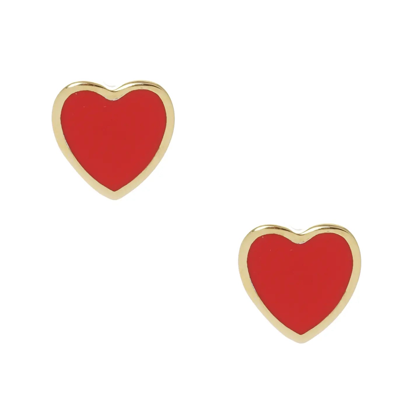 Heart Gold Dipped Post Earrings