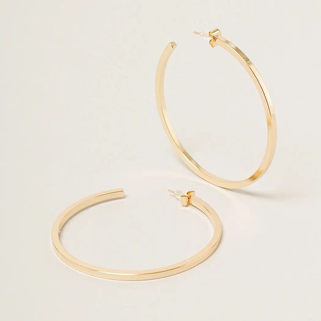 14K Gold-Dipped Hoop Earrings