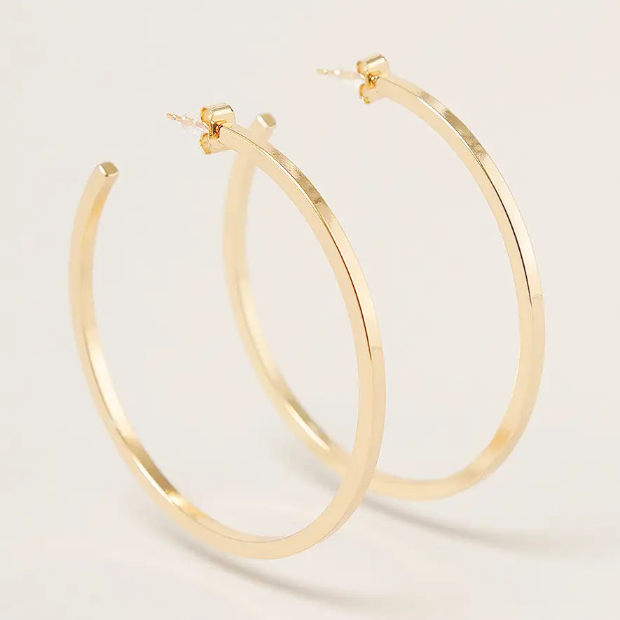 14K Gold-Dipped Hoop Earrings