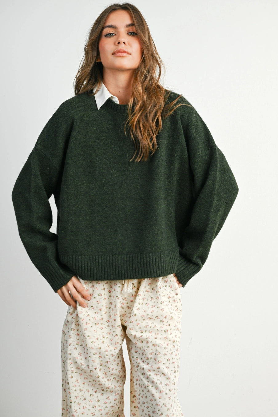 Cropped Tie-Back Sweater