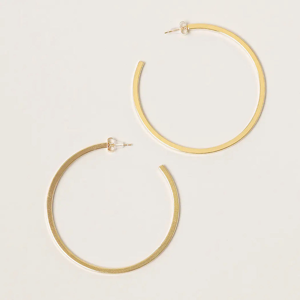 14K Gold-Dipped Hoop Earrings