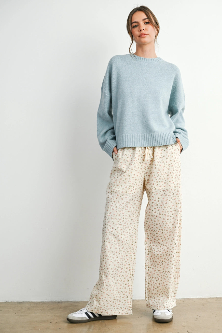 Cropped Tie-Back Sweater