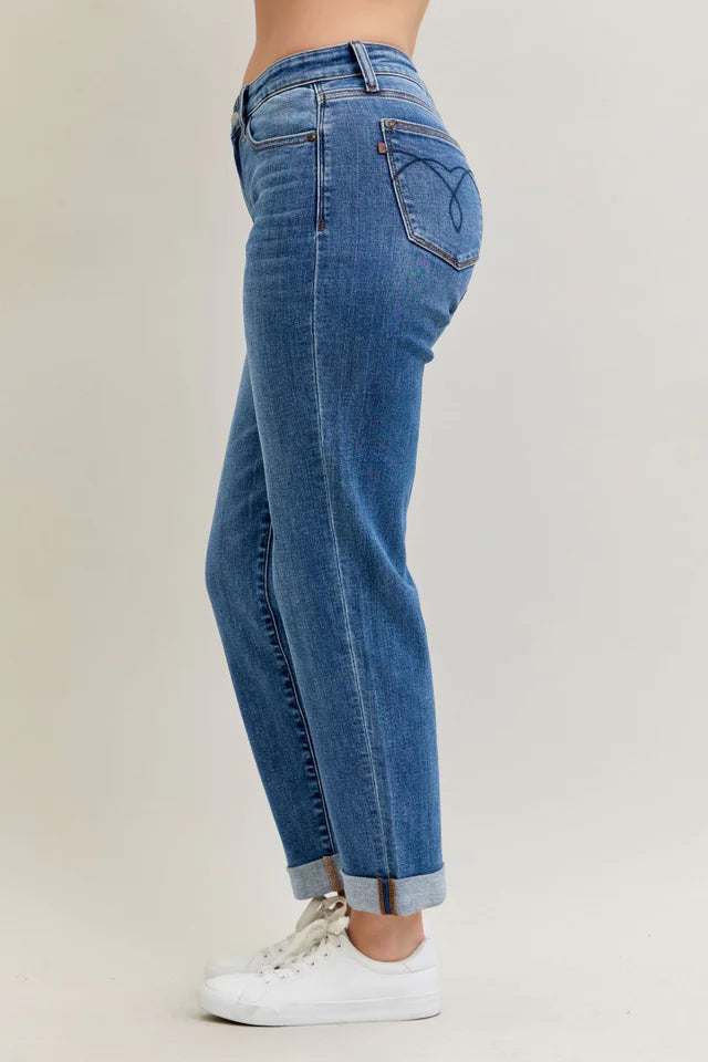 Judy Blue Boyfriend Classic Cuffed Jean