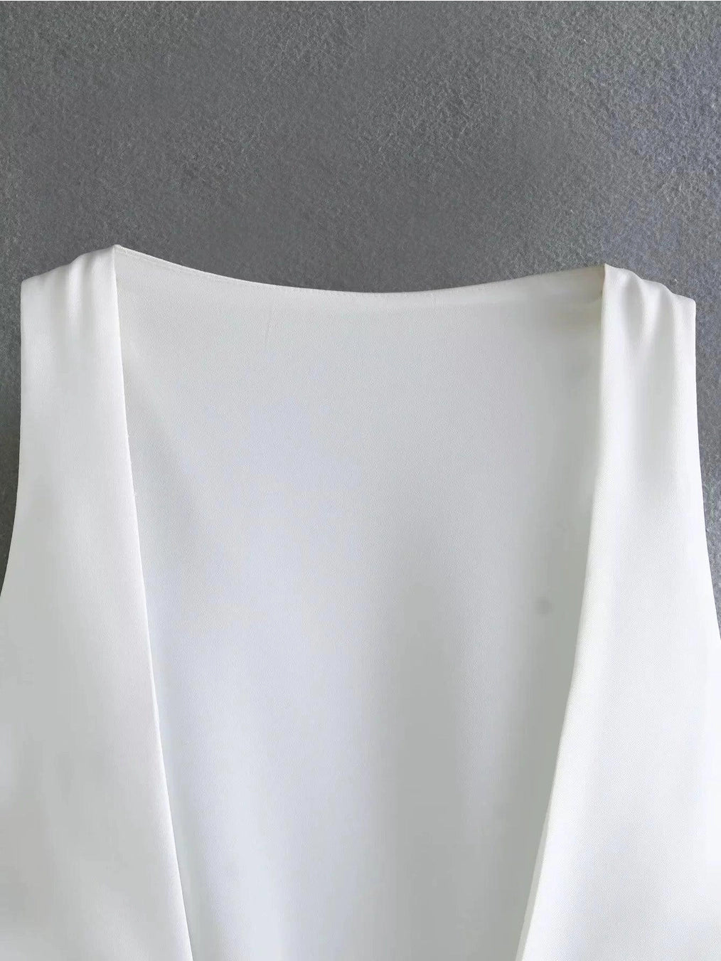 Satin Open Tie Back Top