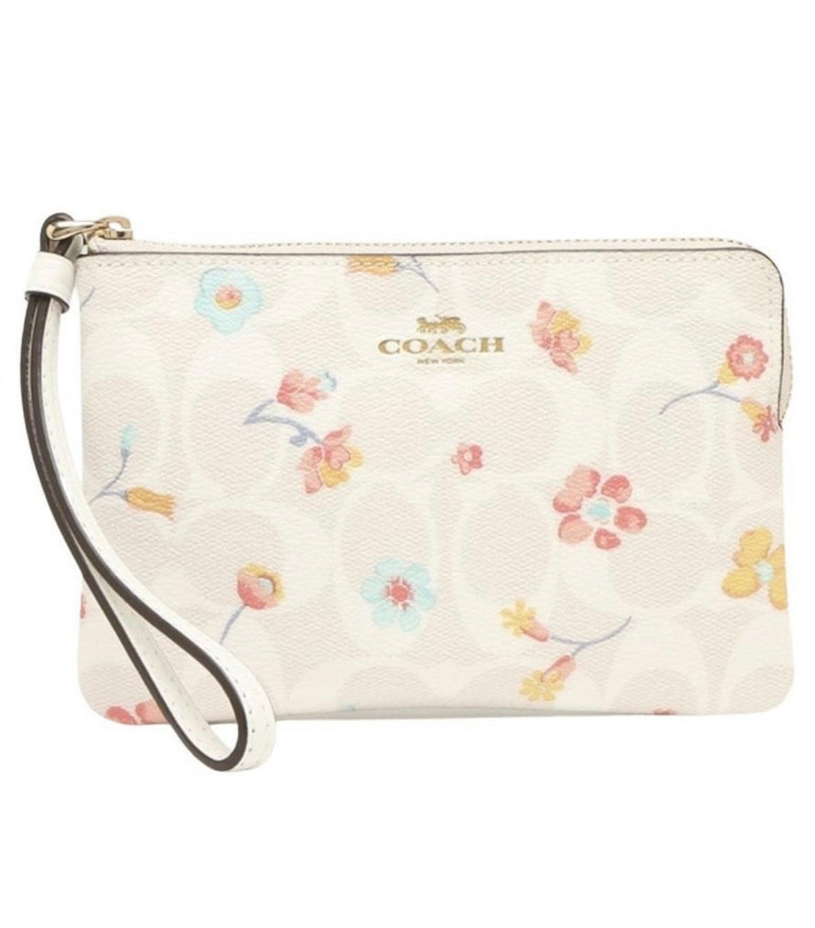 Mystical Floral Corner Zip Wristlet