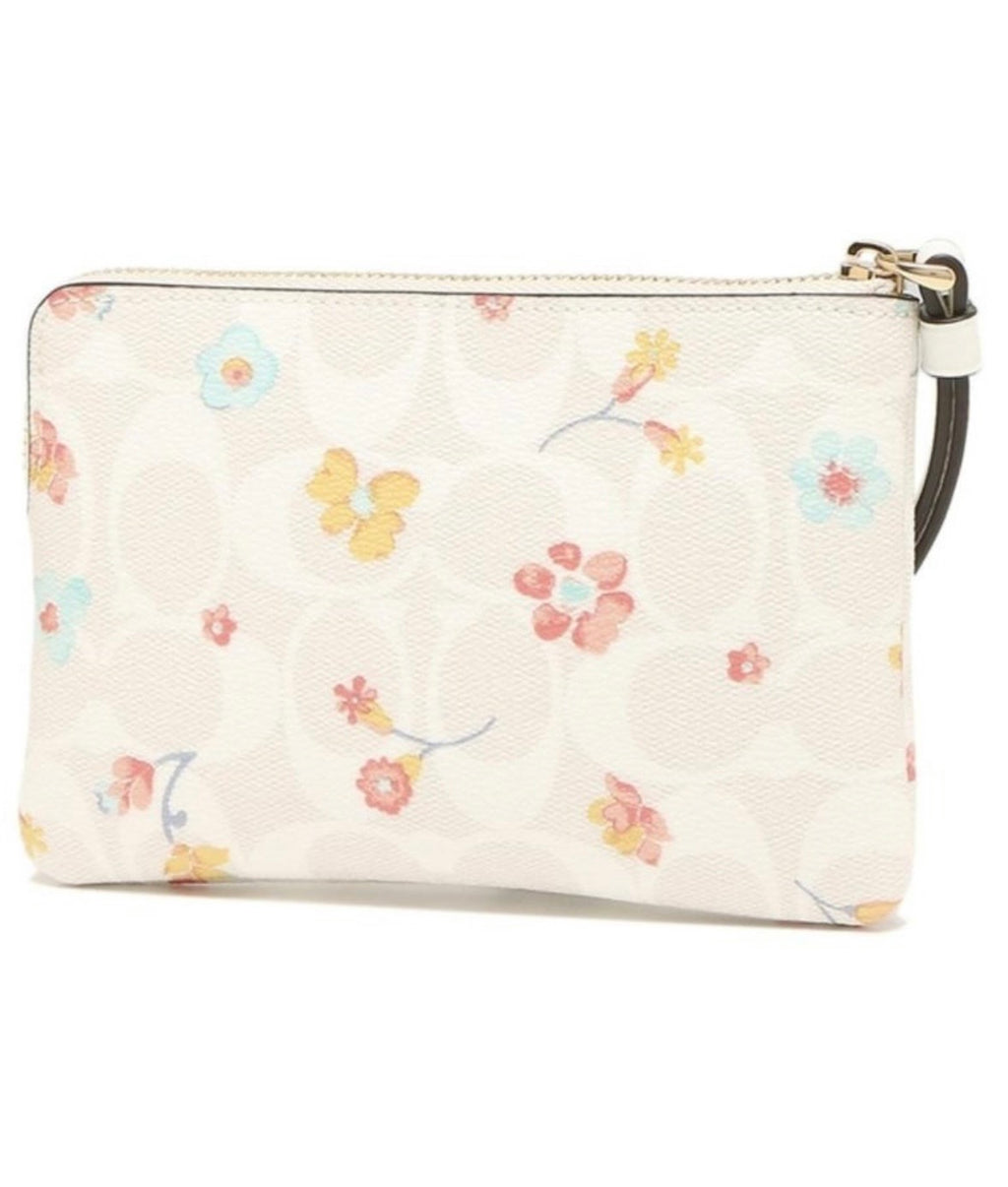 Mystical Floral Corner Zip Wristlet