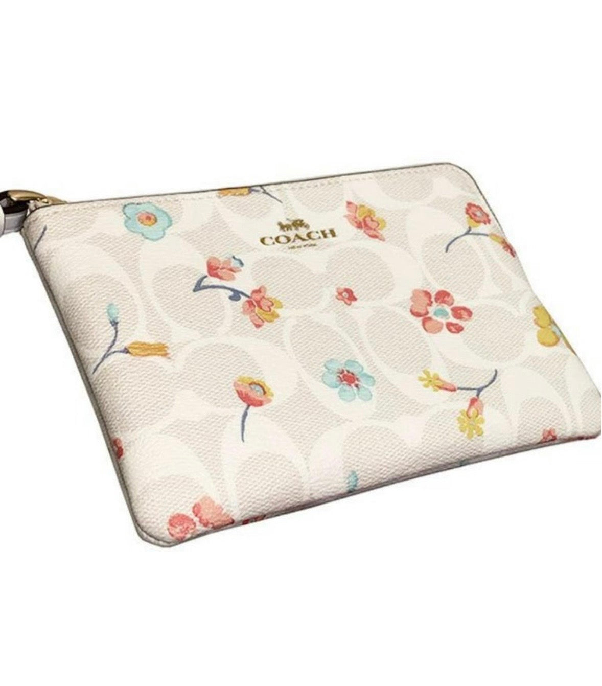 Mystical Floral Corner Zip Wristlet
