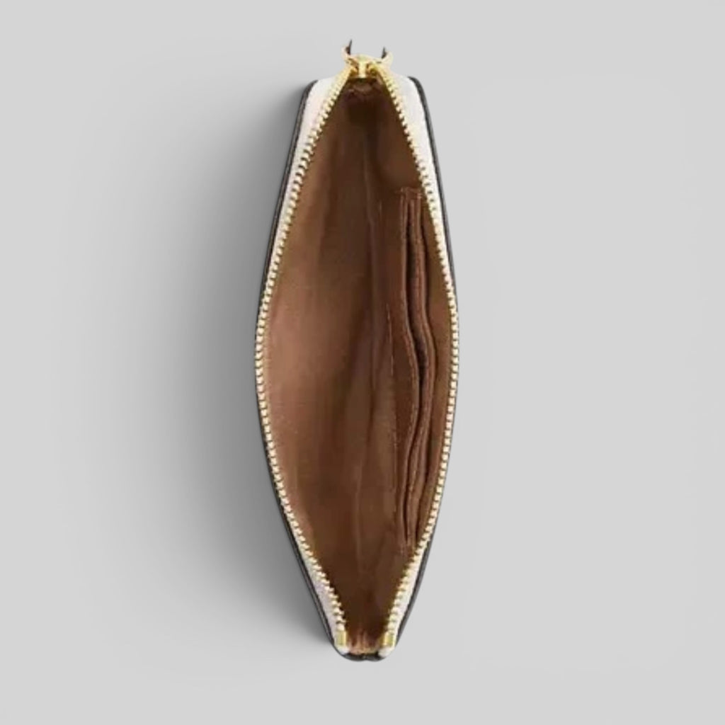 Sketch Print Corner Zip Wristlet