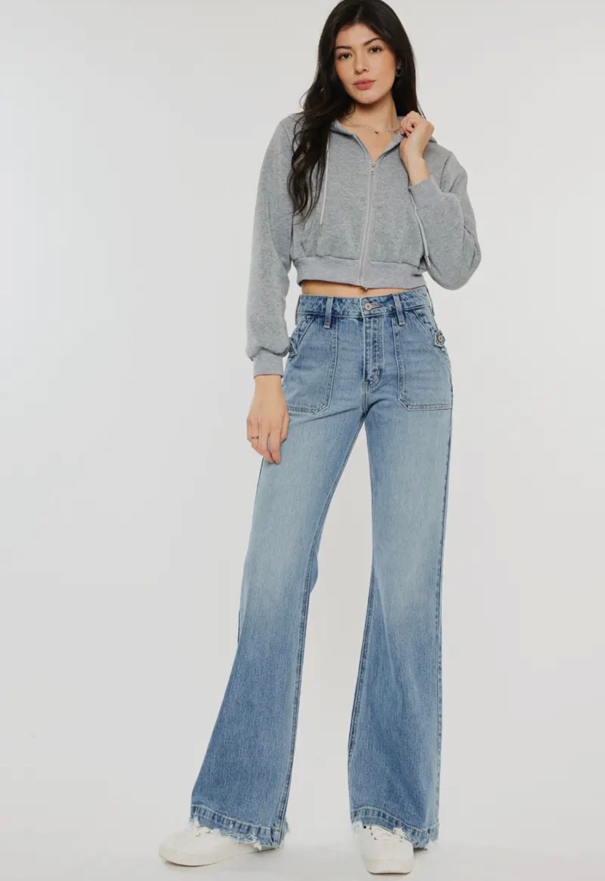 KanCan High Rise Wide Flare Jeans