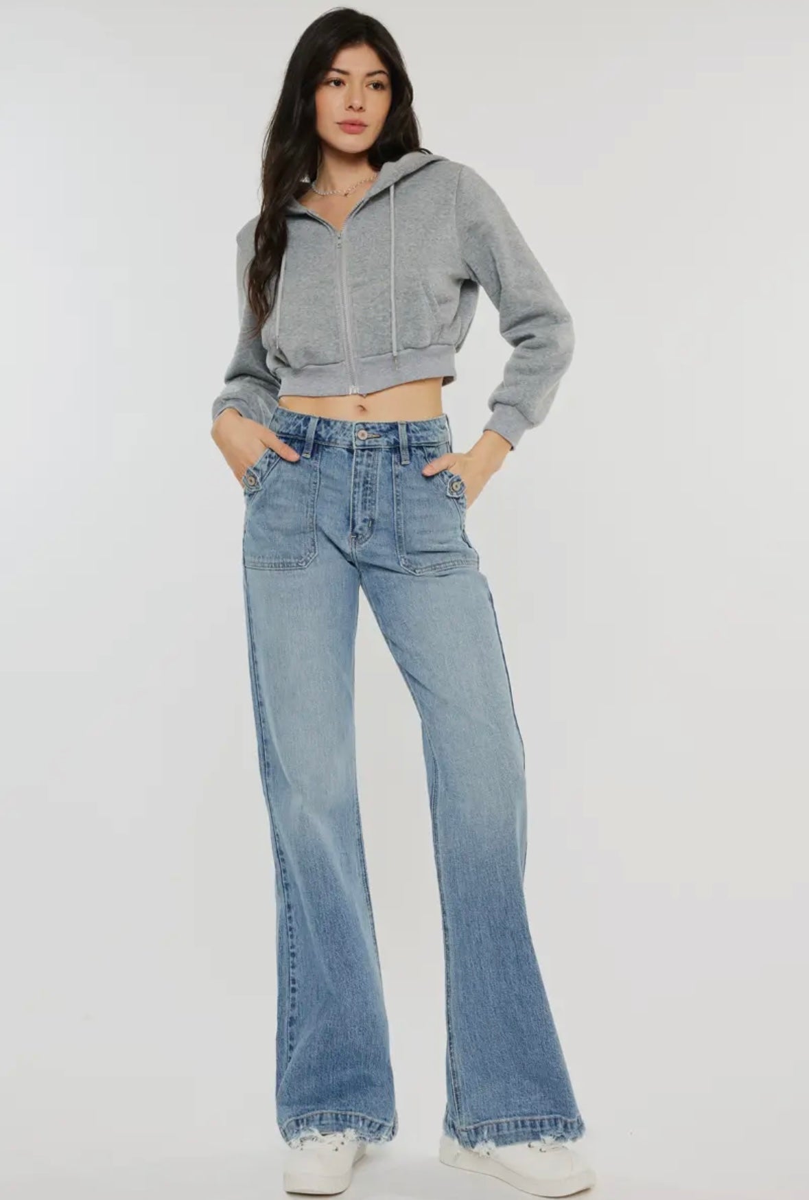 KanCan High Rise Wide Flare Jeans