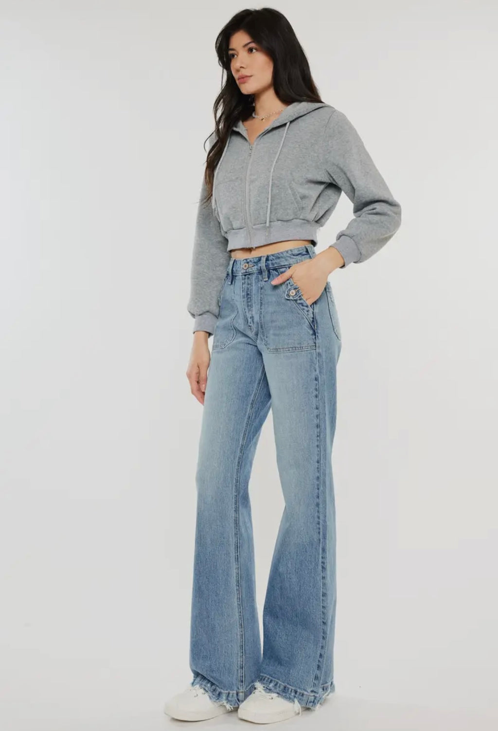 KanCan High Rise Wide Flare Jeans