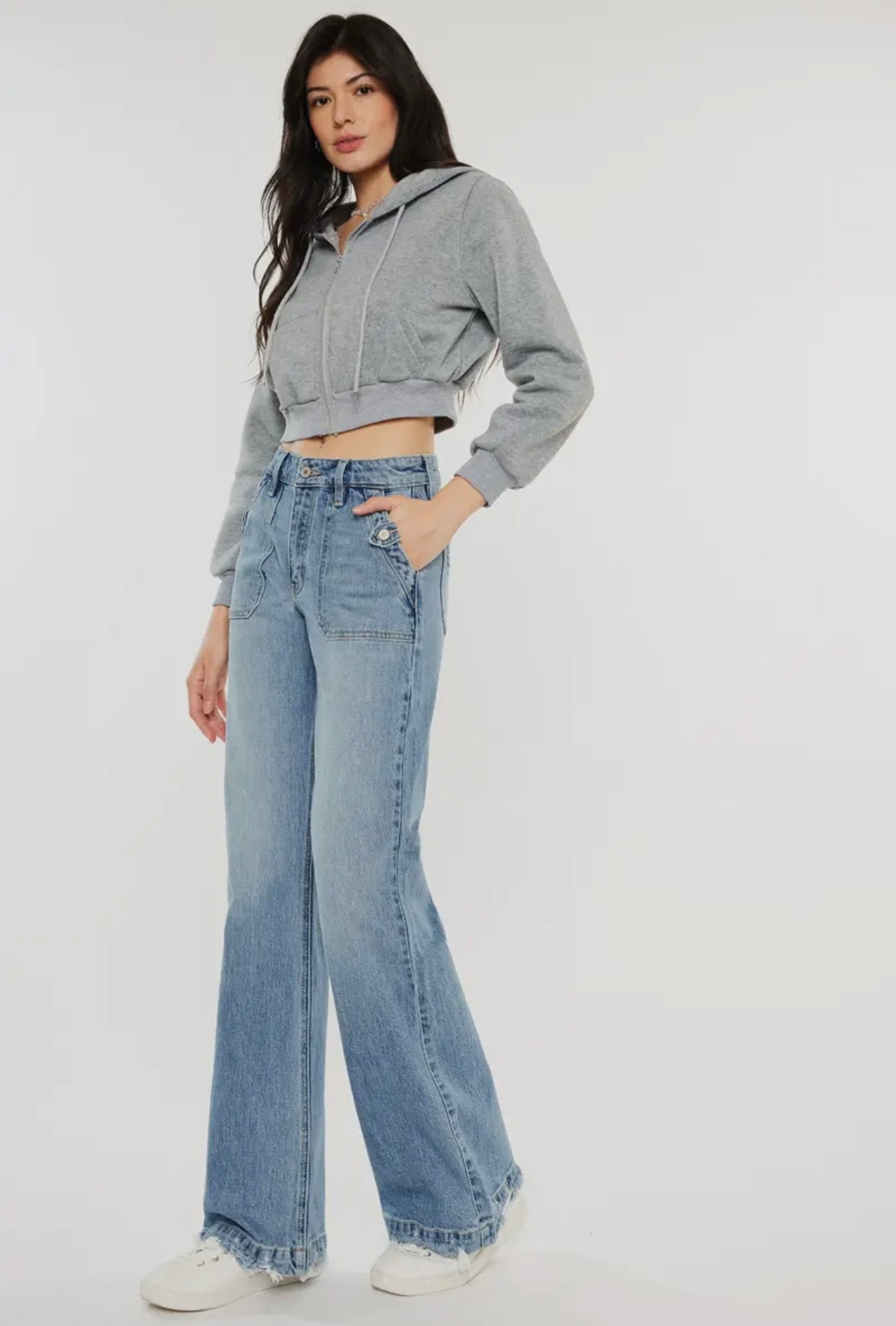 KanCan High Rise Wide Flare Jeans