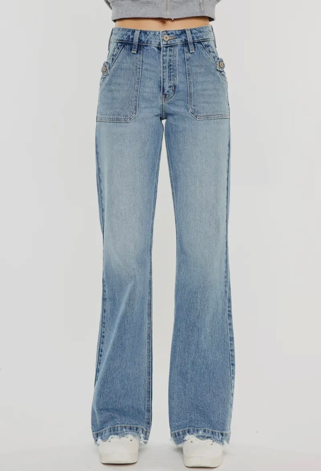 KanCan High Rise Wide Flare Jeans
