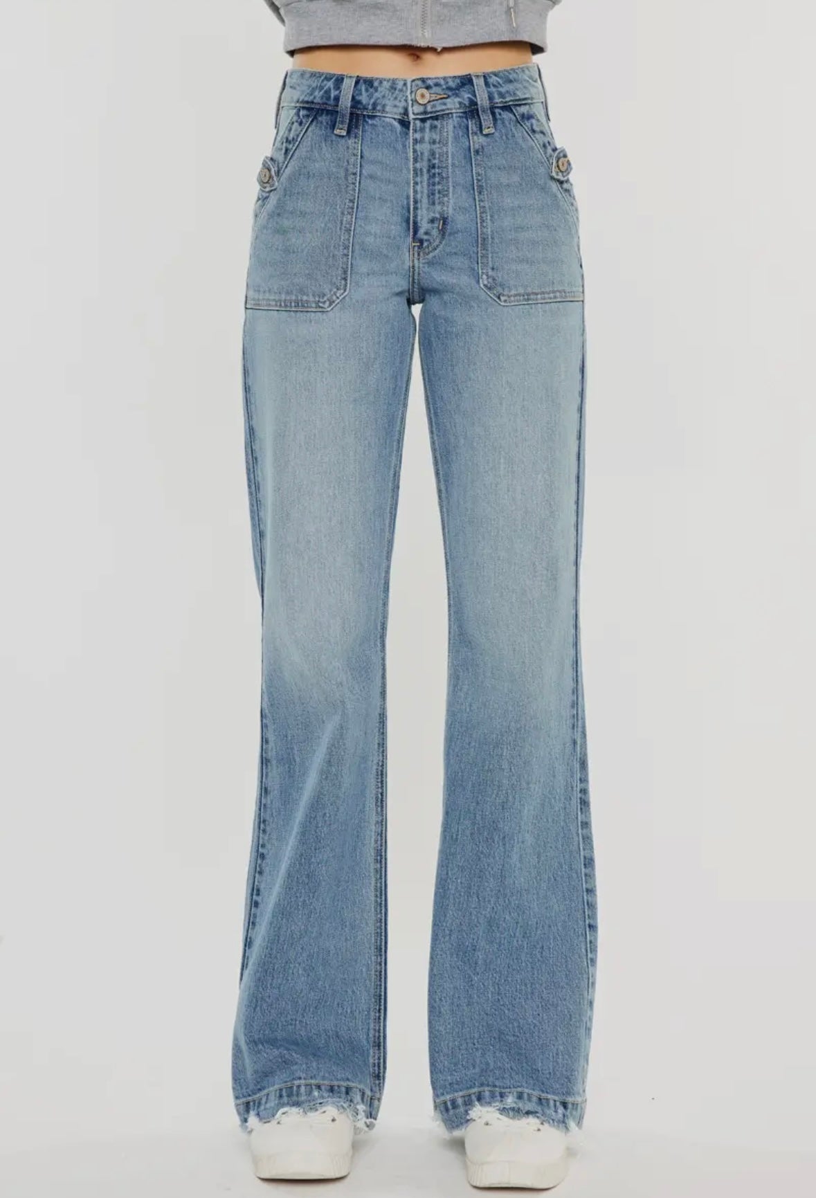 KanCan High Rise Wide Flare Jeans