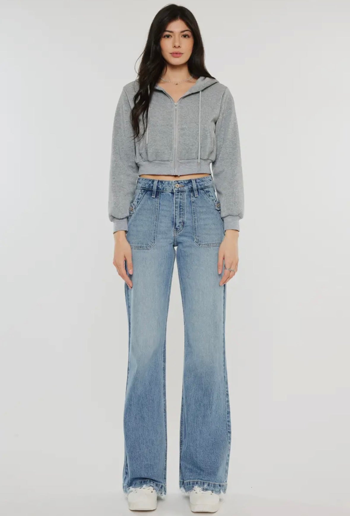 KanCan High Rise Wide Flare Jeans
