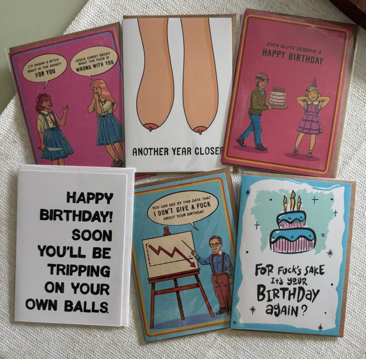 Birthday Card Set of 6