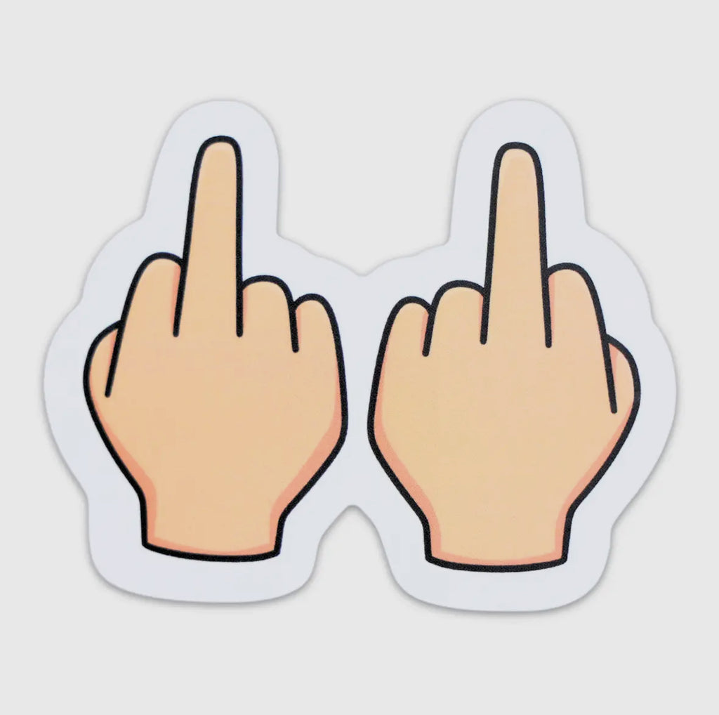 Middle Fingers Vinyl Sticker