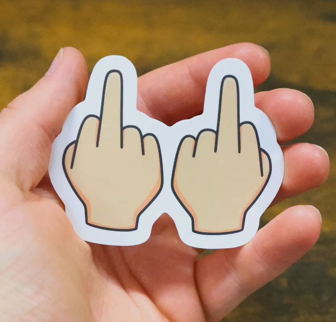Middle Fingers Vinyl Sticker