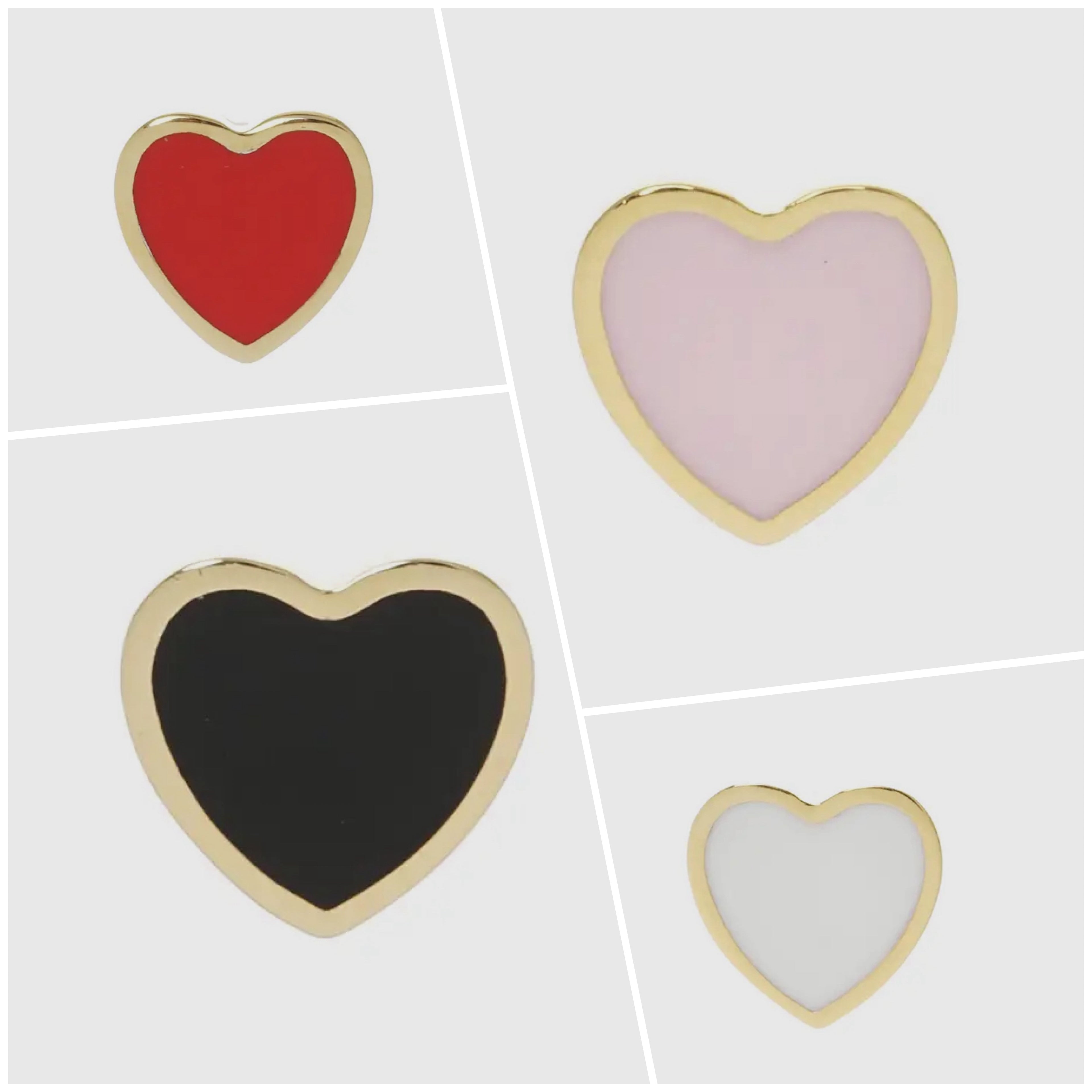 Heart Gold Dipped Post Earrings