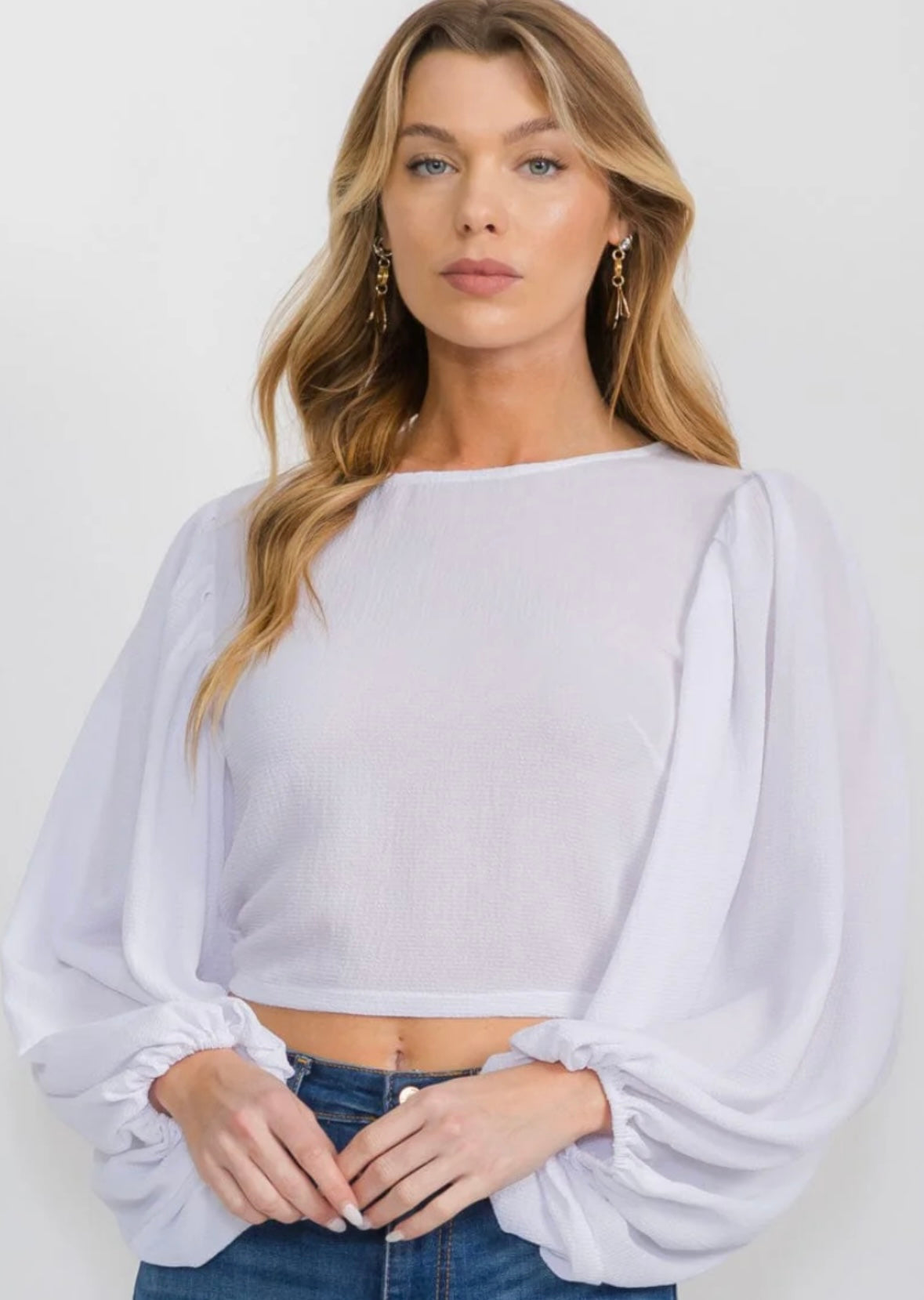 Long-Sleeved Crop Top