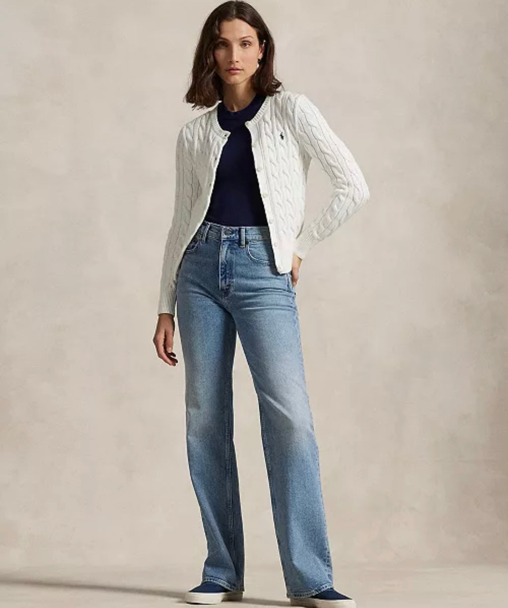 Fine Ribbed Cardigan Sweater