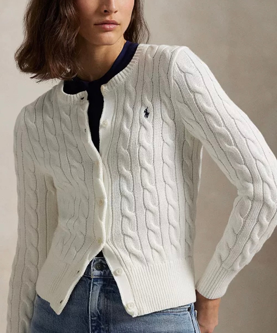 Fine Ribbed Cardigan Sweater