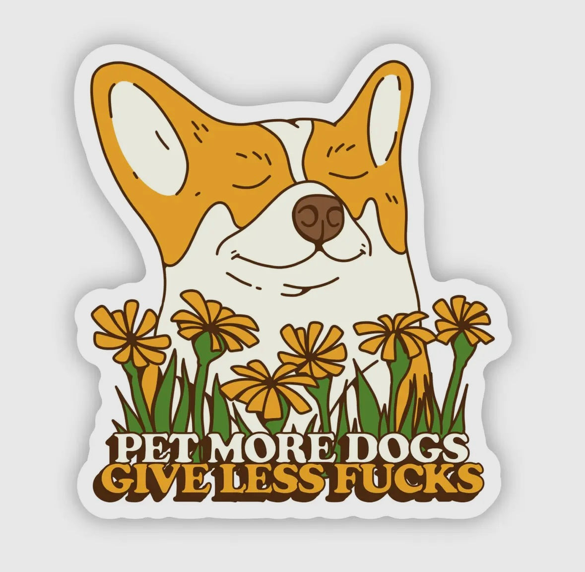 "Pet More Dogs, Give Less F*cks" Vinyl Sticker