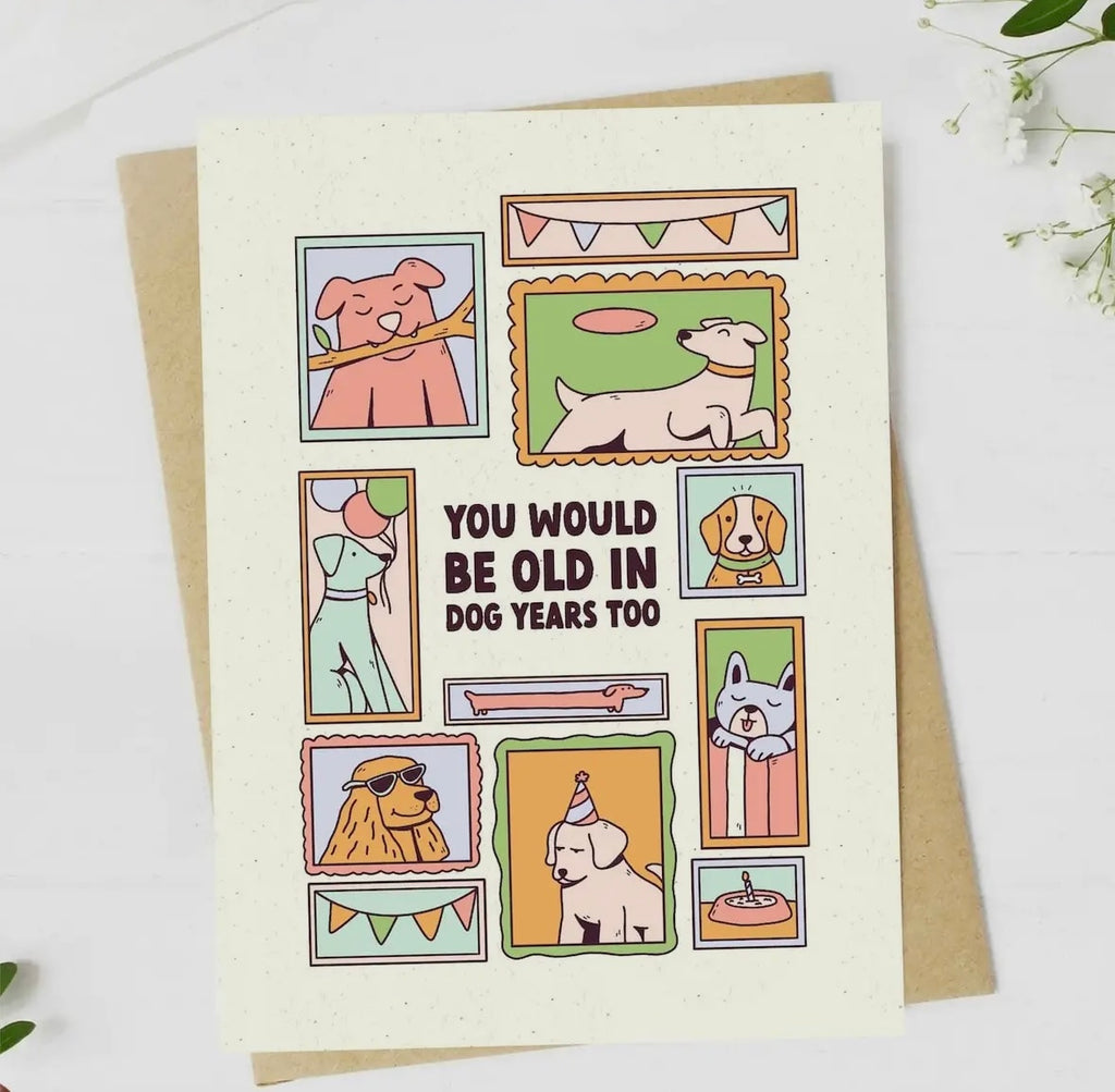 "You Would Be Old in Dog Years Too" Birthday Card