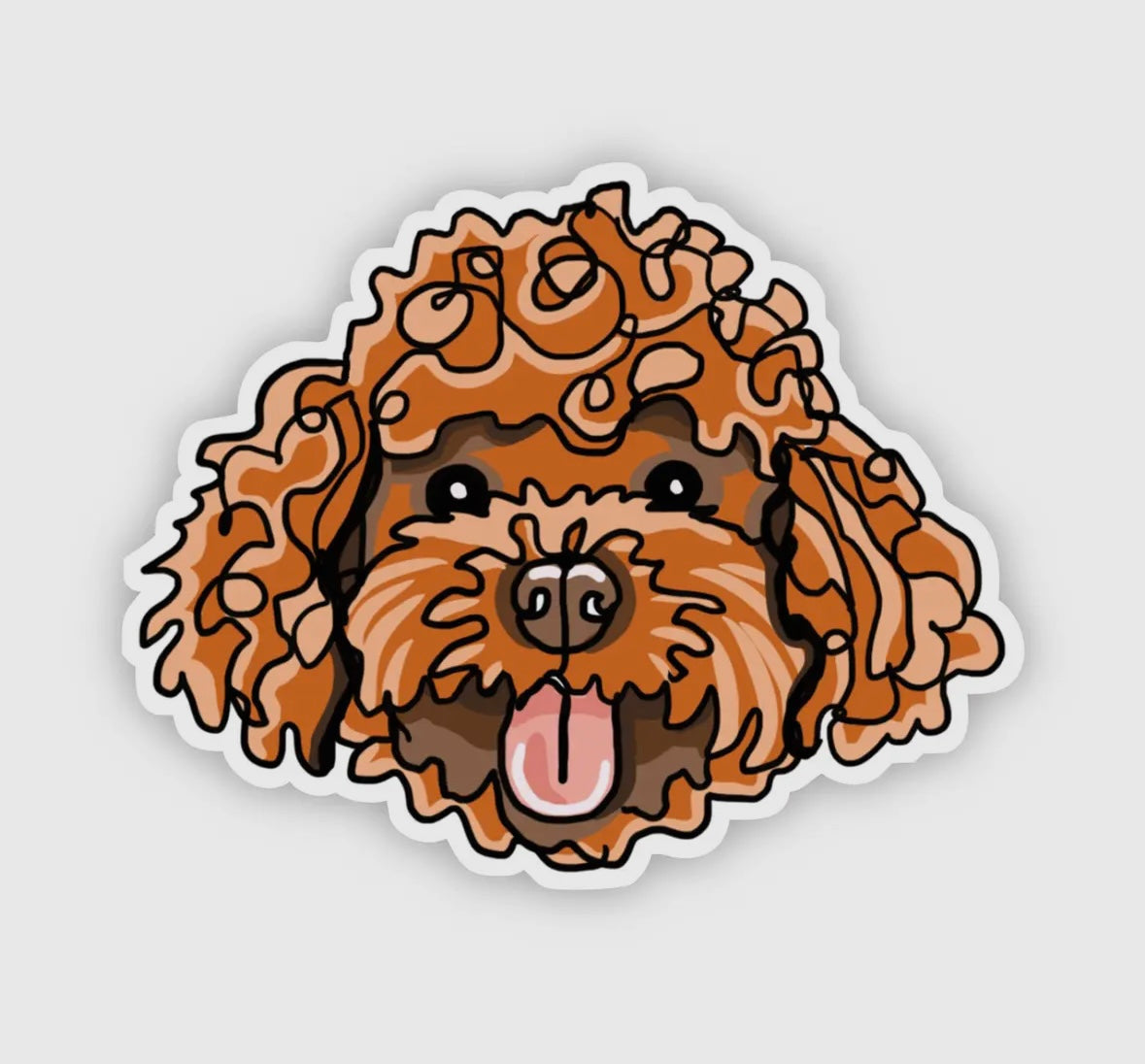 Goldendoodle Dog Vinyl Sticker
