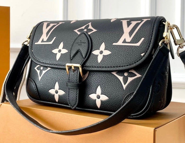 Monogram Embossed Messenger Bag