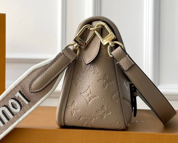 Monogram Embossed Messenger Bag