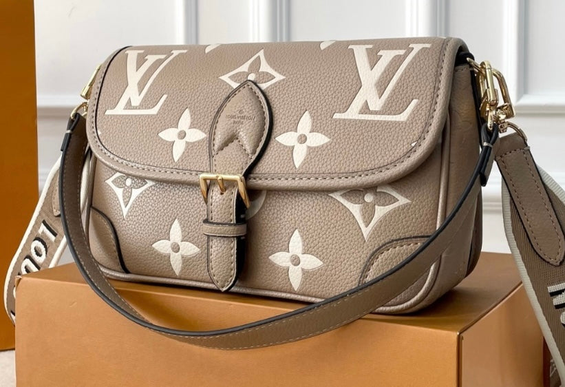 Monogram Embossed Messenger Bag