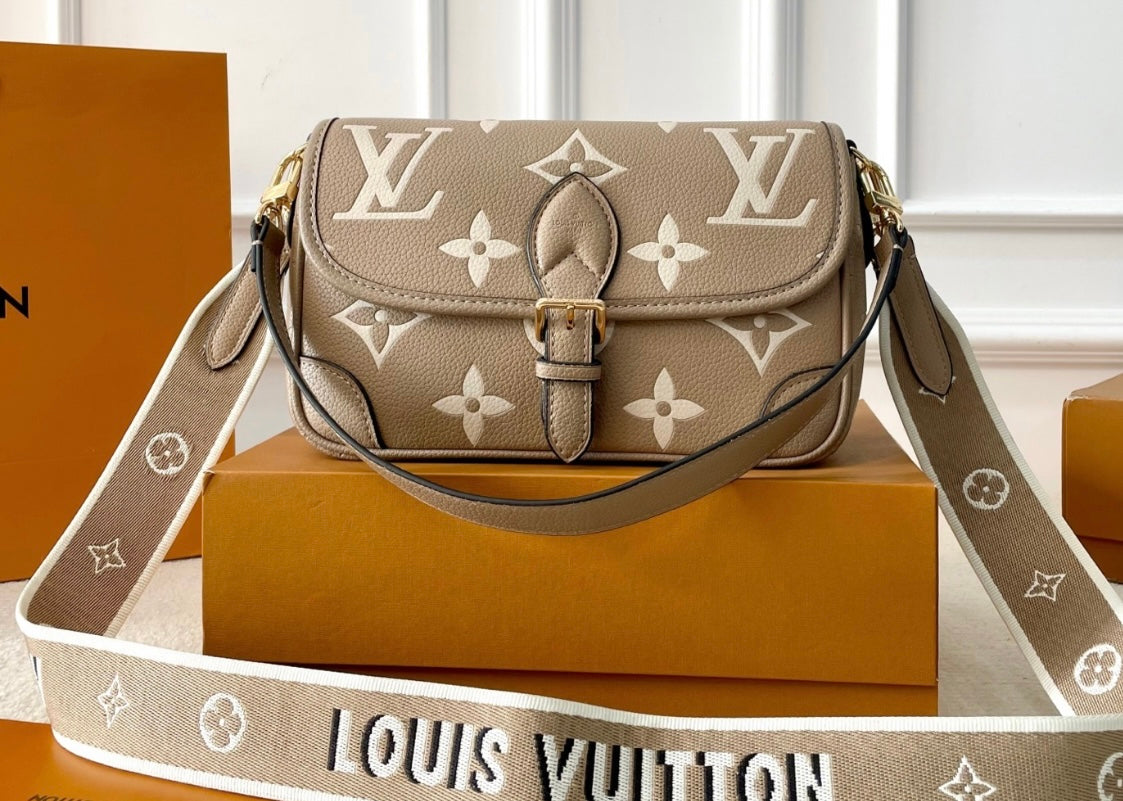 Monogram Embossed Messenger Bag