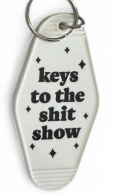 'Keys to the Sh*t Show' Retro Hotel Key Chains