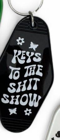 'Keys to the Sh*t Show' Retro Hotel Key Chains