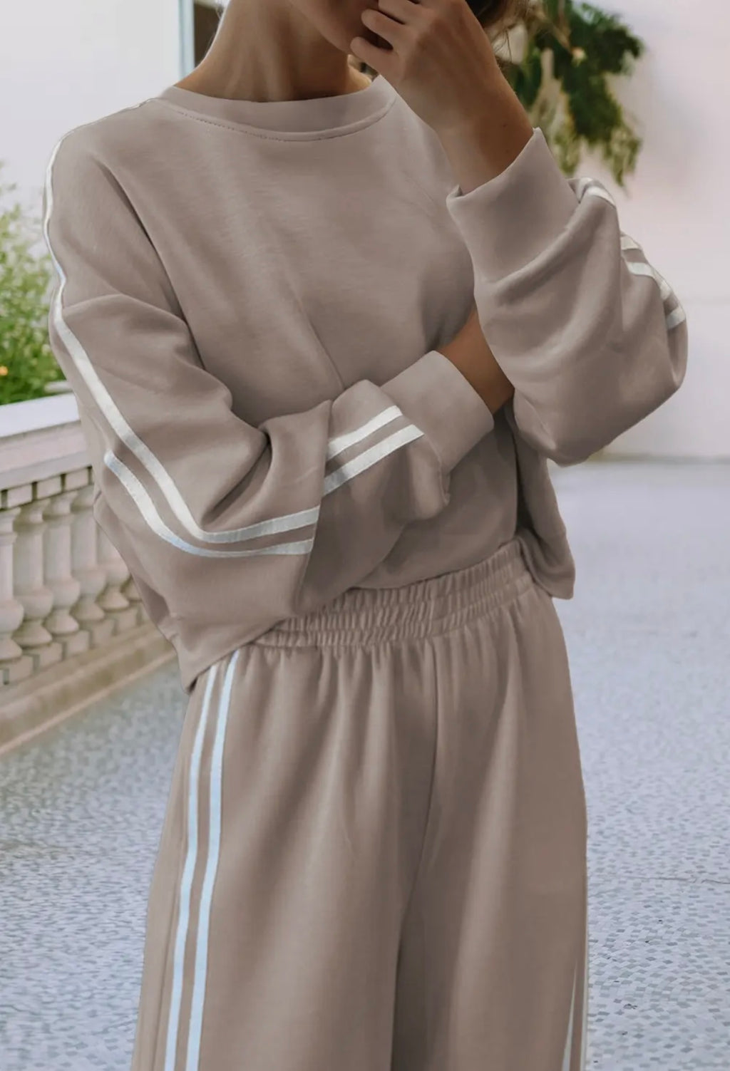 Varsity Striped Jumpsuit Set