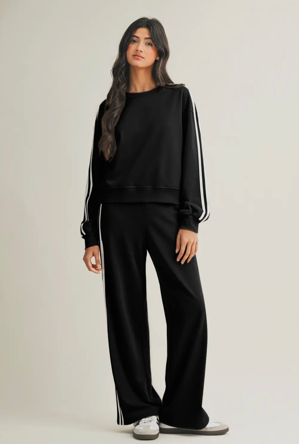 Varsity Striped Jumpsuit Set