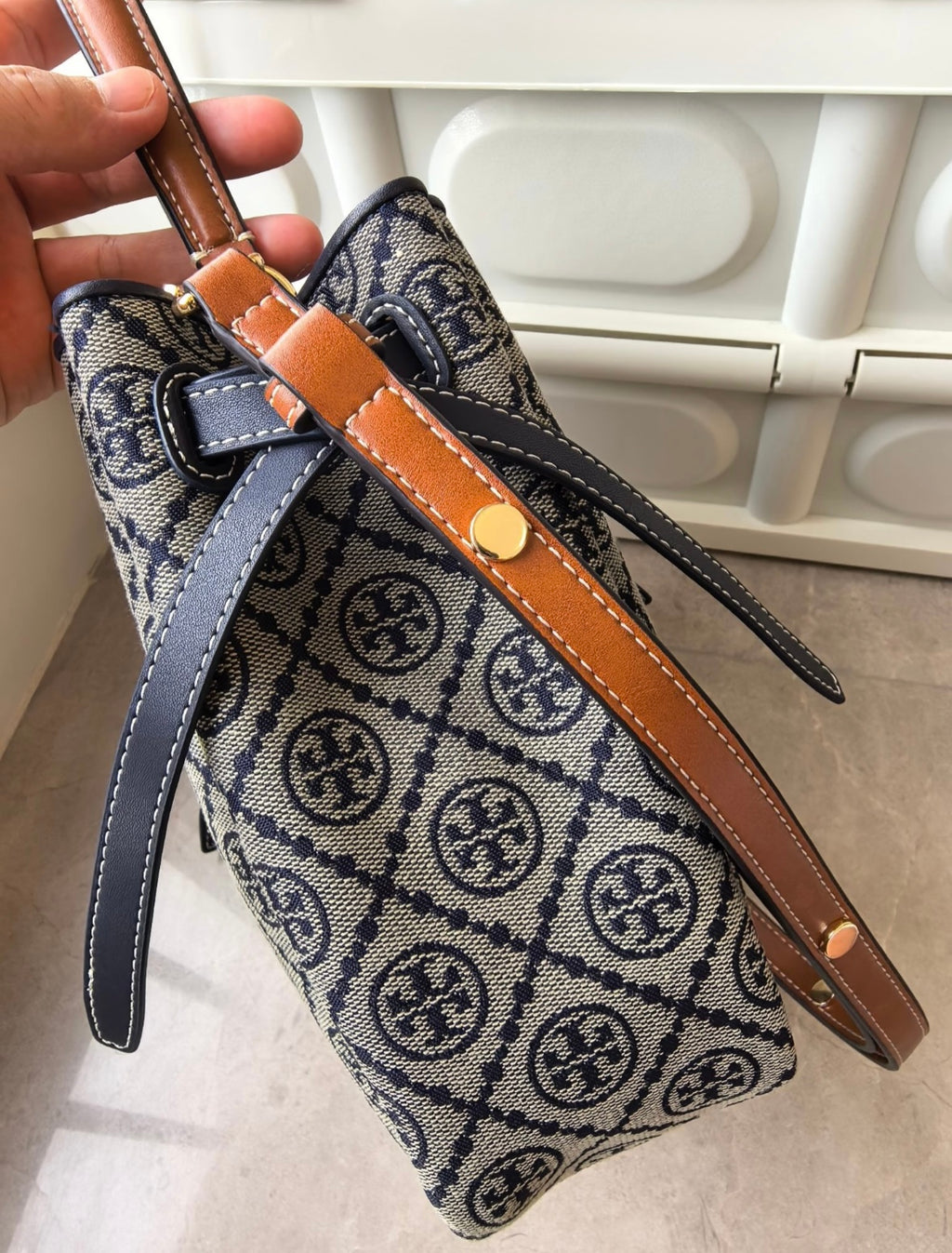 T Monogram Romy Bucket Bag