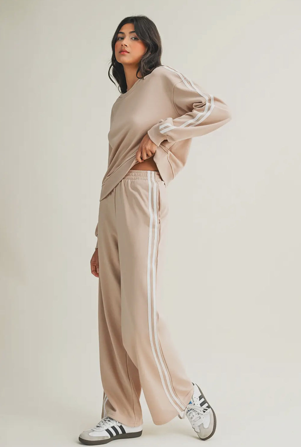 Varsity Striped Jumpsuit Set