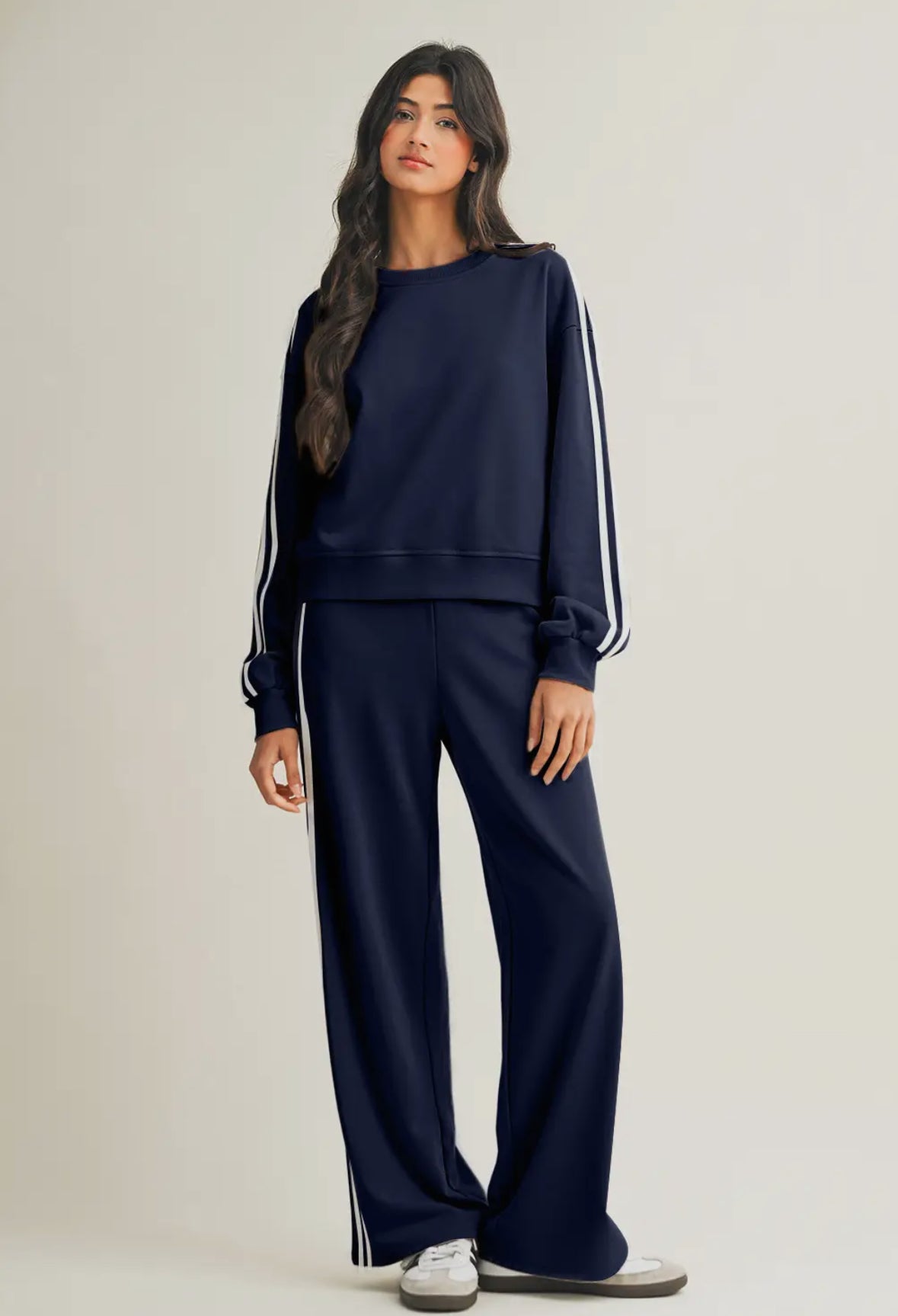 Varsity Striped Jumpsuit Set