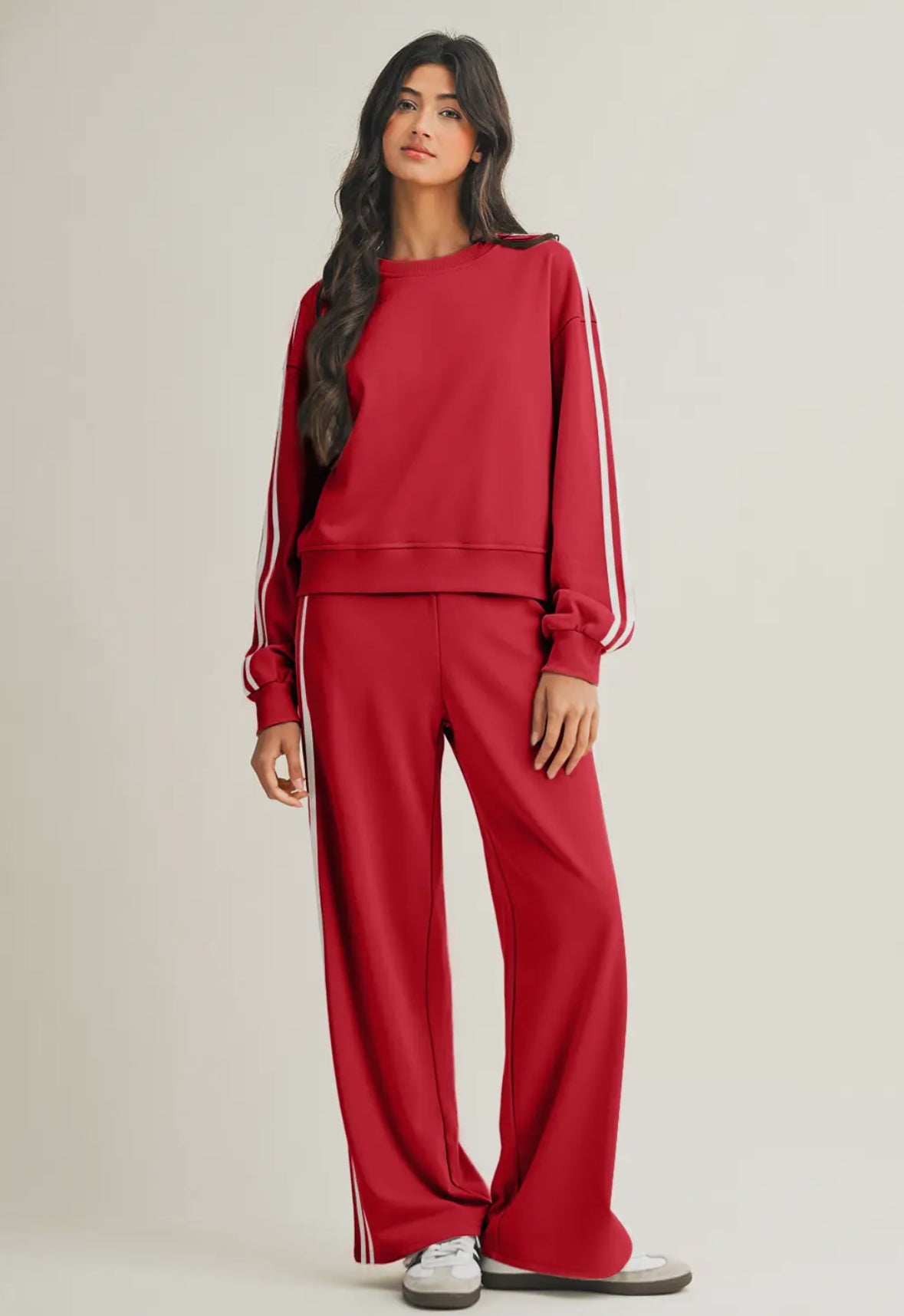 Varsity Striped Jumpsuit Set