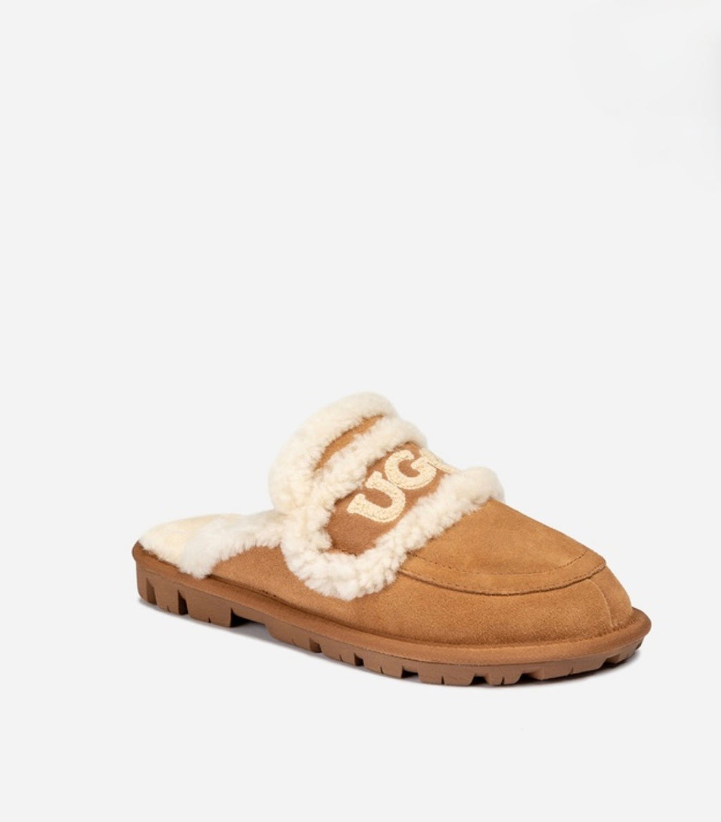 Violet Shearling Slippers