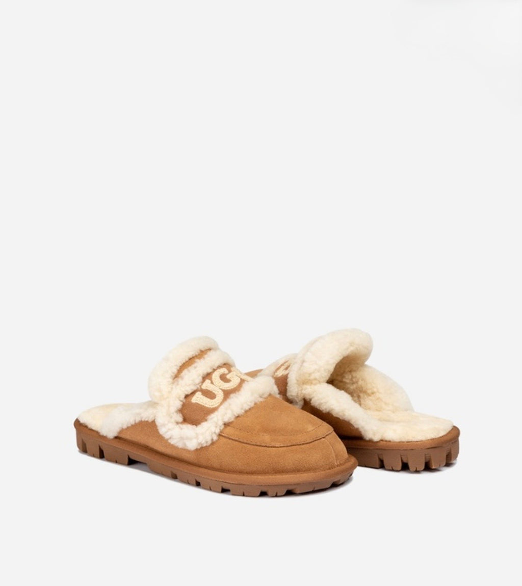 Violet Shearling Slippers