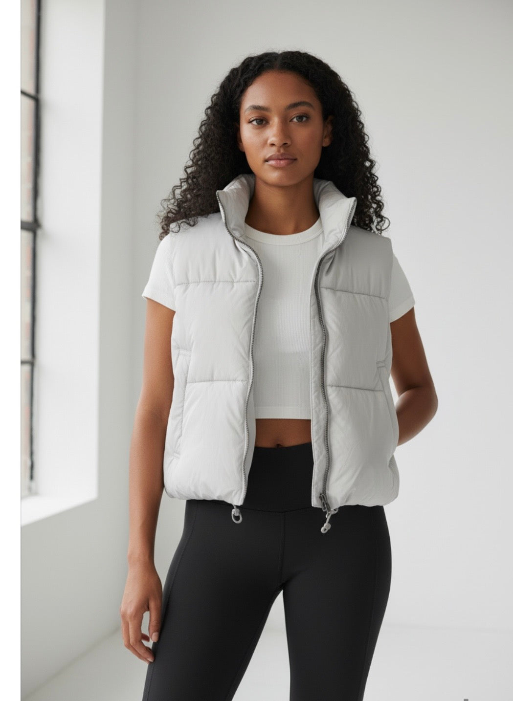 Cropped Puffer Vest