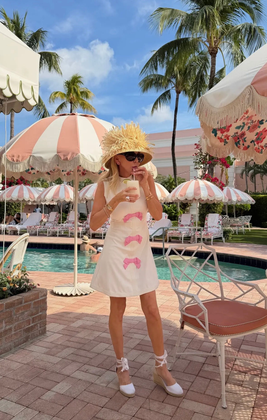The Resort Pink Bow Dress