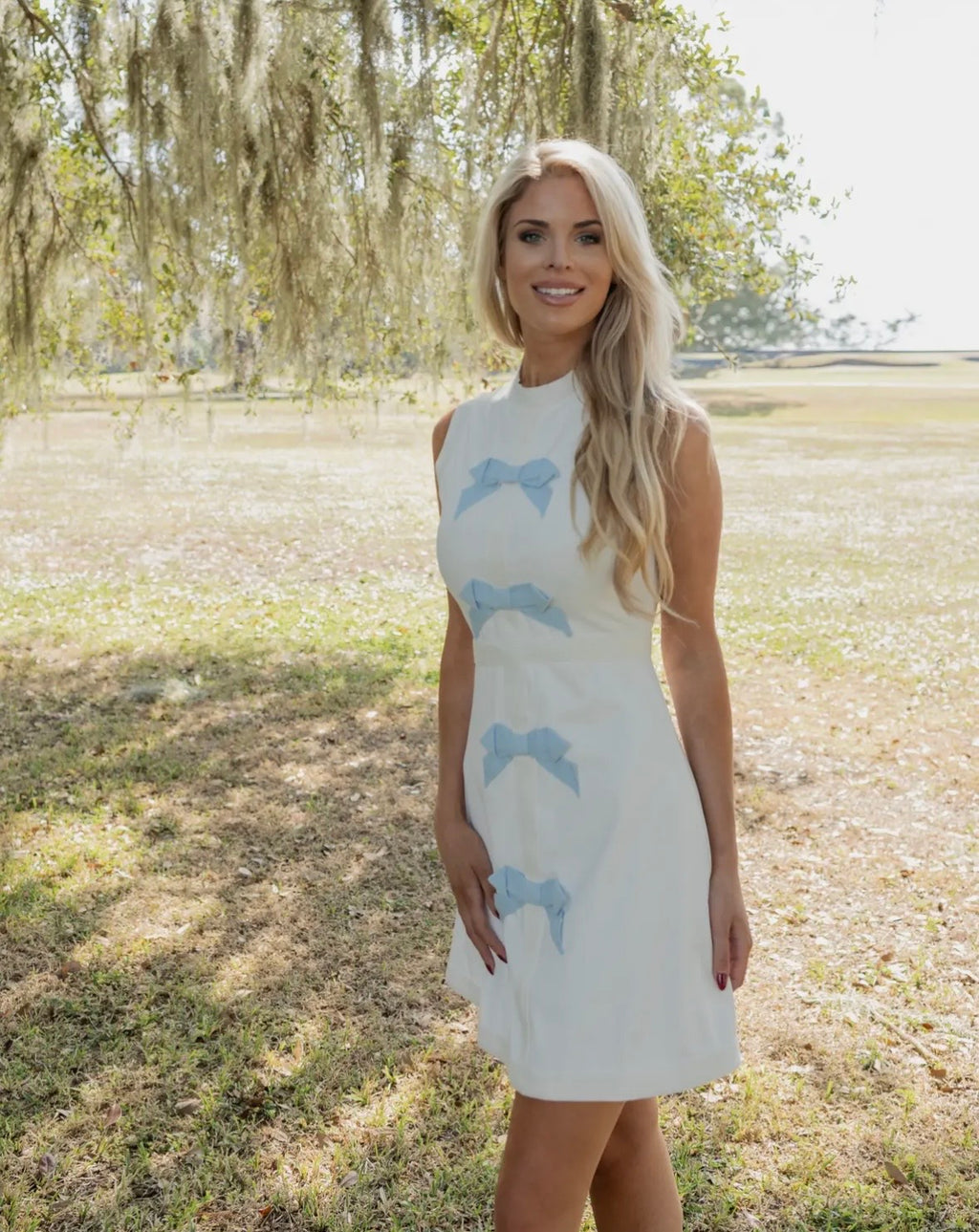 The Resort Blue Bow Dress