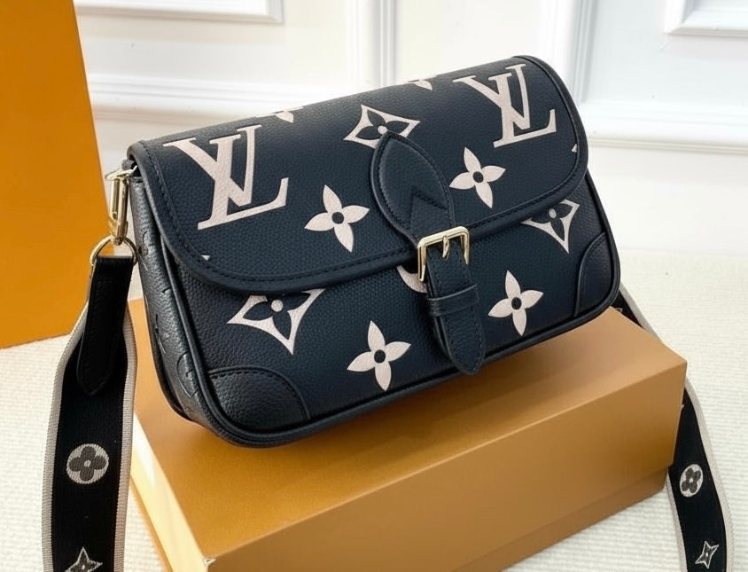 Monogram Embossed Messenger Bag